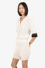 Fendi Off White Knitted Short Sleeve Romper Size 46