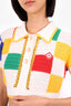 Casablanca Multicolour Check Crochet Polo Size L