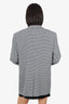 Balmain Black/White Houndstooth Double Breasted Blazer Size 40