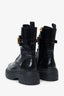 Fendi Black Leather Fendigraphy Combat Boots Size 37