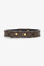 Louis Vuitton Monogram Leather Lock Charm Bracelet