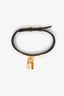Louis Vuitton Monogram Leather Lock Charm Bracelet