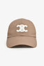 Celine Taupe/White Triomphe Baseball Hat Size L