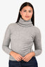 The Row Grey Cashmere/Silk Turtle Neck Sweater Est. Size XS
