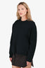 Acne Studio Black Merino Wool Zip Detailed Sweater Size XS