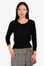 Miu Miu 2008 Black Cashmere/Silk Bow Embellished Sweater Size 38