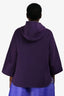 Loro Piana Purple Cashmere Hooded Cape Style Coat Size M