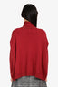 Brunello Cucinelli Red Cashmere Turtle Neck Sweater Size XS