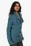 Chloe Blue Alpaca/Wool Button-Up Cardigan Size XS