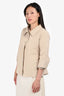 Prada 2010 Beige Button Detail Short A-Line Trench Size M