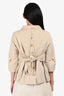 Prada 2010 Beige Button Detail Short A-Line Trench Size M