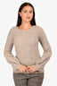 Chloe Beige Wool/Mohair Bell Sleeve Sweater Size XS
