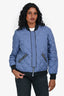 Rebecca Taylor Blue Quilted Down Zip-Up Jacket Size 0
