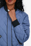 Rebecca Taylor Blue Quilted Down Zip-Up Jacket Size 0