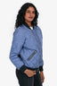 Rebecca Taylor Blue Quilted Down Zip-Up Jacket Size 0