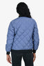Rebecca Taylor Blue Quilted Down Zip-Up Jacket Size 0