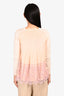 Sacai 2013 Yellow/Pink Wool Lace Detail Cardigan Size 1