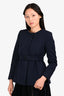 Stella McCartney 2010 Navy Belted Coat Size 38