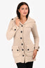 Burberry London Beige Wool Pocket Detail Long Cardigan Size XS