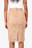 Dolce & Gabbana Nude Lace Midi Skirt Size 36