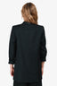 Givenchy 2013 Black Wool/Silk Lapel Detail Blazer Size 38