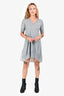 Sacai Luck Grey Knit/Satin Dress Size 1