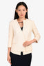 3.1 Phillip Lim Cream Wool Removable Lapel Blazer Size 0
