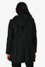Miu Miu 2011 Black Wool Hooded Duffle Coat Size 36