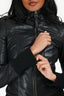 Mackage Black Leather Zip Up Jacket Estimated Size S