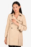 Gucci 2008 Beige Double Breasted  Trench Coat Size 38