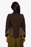 Givenchy 2011 Brown/Black Wool Suede Leather Jacket Size 38