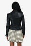 Burberry London Black Leather Biker Jacket Size 2 US