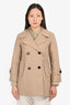 Louis Vuitton Beige Double Breasted Short Trench Coat Size 34
