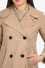 Louis Vuitton Beige Double Breasted Short Trench Coat Size 34