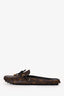 Louis Vuitton Brown Monogram 'Gloria' Loafer Slides Size 35.5