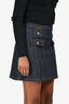 Louis Vuitton Denim Front Pocket Mini Skirt Size 36
