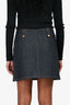 Louis Vuitton Denim Front Pocket Mini Skirt Size 36