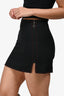 Louis Vuitton Black/Red Top Stitch Mini Skirt Size 36