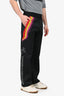 Louis Vuitton Black Neoprene Logo Track Rainbow Embroidered Pants Size M Mens