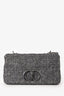 Christian Dior 2022 Grey Tweed Medium Caro Bag