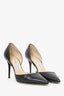 Jimmy Choo Black Leather D'Orsay Pumps Size 36