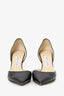 Jimmy Choo Black Leather D'Orsay Pumps Size 36