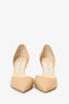 Jimmy Choo Nude Leather D'Orsay Pumps Size 36