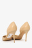 Jimmy Choo Nude Leather D'Orsay Pumps Size 36
