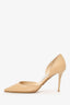 Jimmy Choo Nude Leather D'Orsay Pumps Size 36
