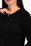 Hermes Navy Cotton Knit Zip Up Sweater Size 36