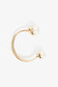 Christian Dior Gold Toned Faux Pearl Cuff