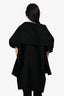 Hermès Black Cashmere Hooded Open Vest Size 38