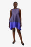 Pleats Please Issey Miyake Purple Pleated Midi Dress Size 3