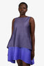 Pleats Please Issey Miyake Purple Pleated Midi Dress Size 3